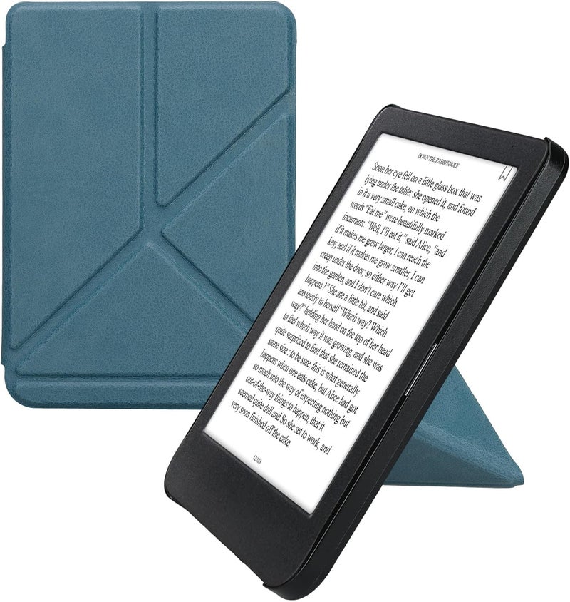 kwmobile حافظة أوريغامي متوافقة مع كوبا كلارا BW/لون - غلاف جلد PU رقيق مع حامل - بترولي - Image 1